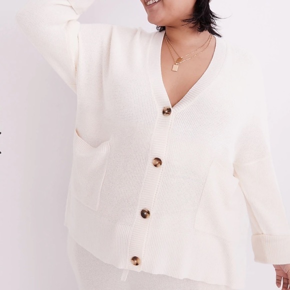 NWOT Madewell asherton knit open front cardigan lighthouse - Picture 2 of 5